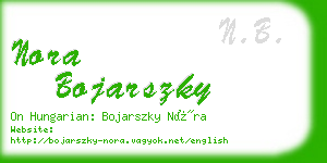 nora bojarszky business card